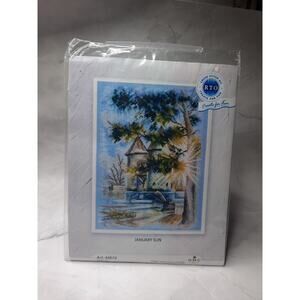 RTO Counted Cross Stitch Kit January Sun Art M874 Building Tree